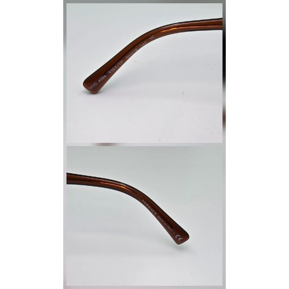 Versace Brown Cat Eye Sunglasses Gold Medusa Logo MOD Italy Case